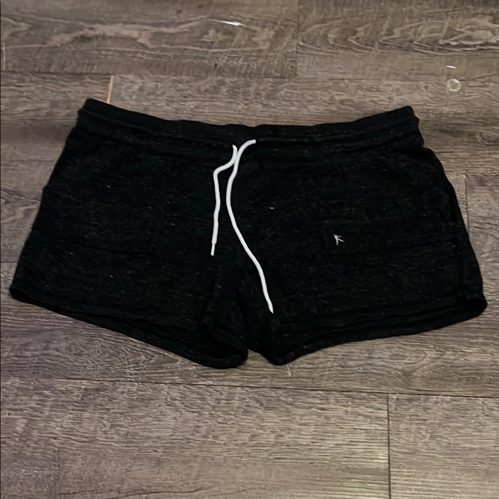 Danskin Now Black Athletic Shorts with Elastic Waistband and Drawstring